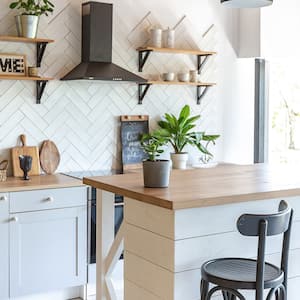 Cute white and wood kitchen