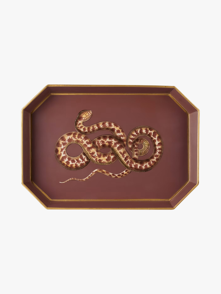 LesOttomans Burgundy Fauna Tray