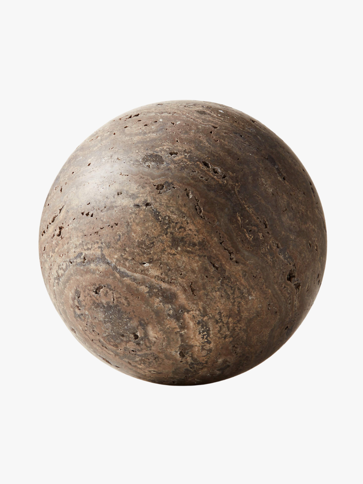 Grey Travertine Decorative Sphere