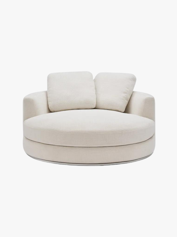 Hamilton Round Performance Fabric Swivel 1.5 Seater Armchair