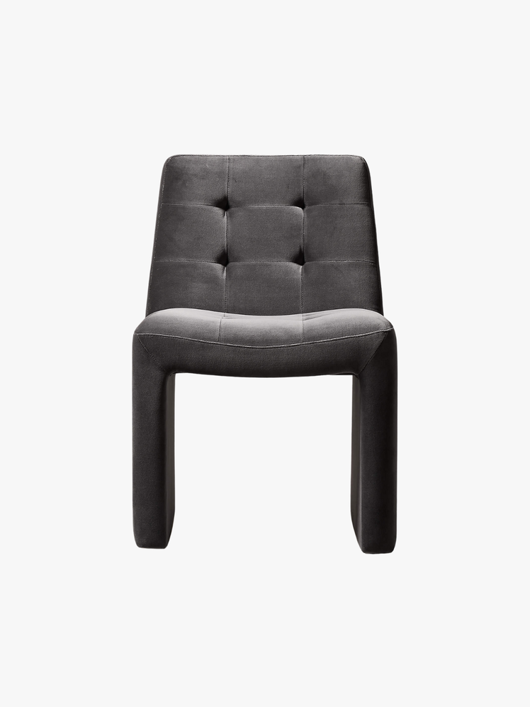 Hank Tufted Mink Brown Velvet Dining Chair