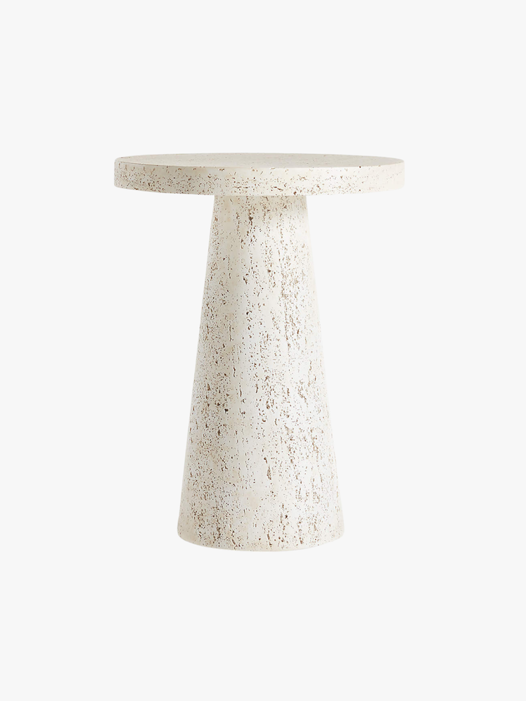 Willy Faux Travertine Resin End Table