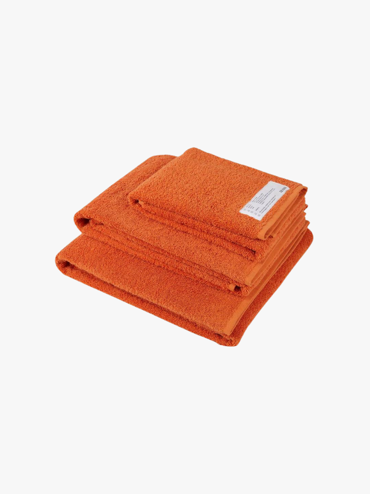 Heavy Towel Set in Burnt Orange