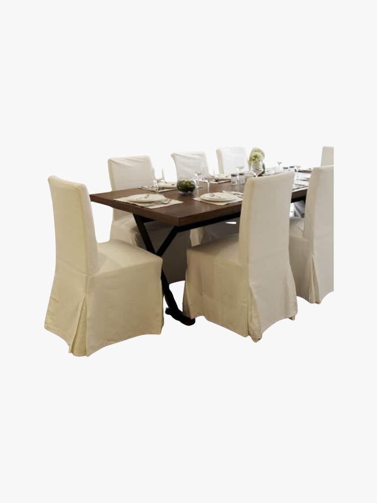 Set of 100 Natural Linen Chair Covers