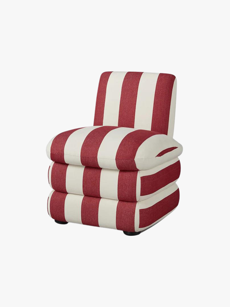 Pillow Chair  Red Cabana Stripe