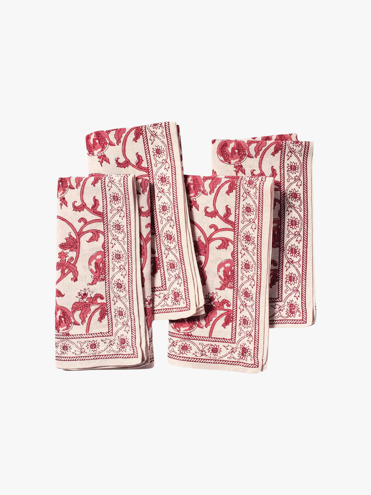 Floral Blossom Napkins Set of 4