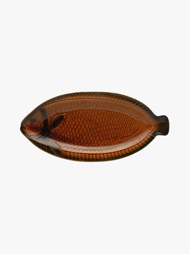 1950s Sarreguemines Fish Ceramic Platter