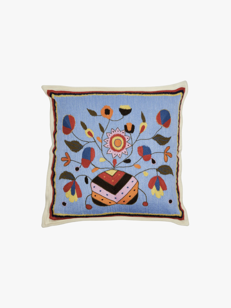 Saved NY Blue Flora Pillow