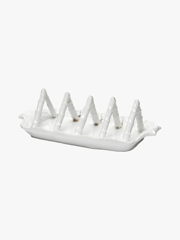 Vintage white ceramic toast rack.