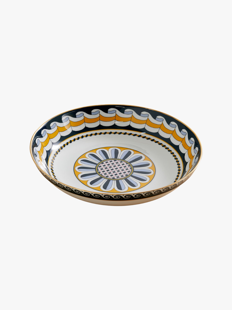 La Doublej Napoli Printed Poreclain Pasta Bowl