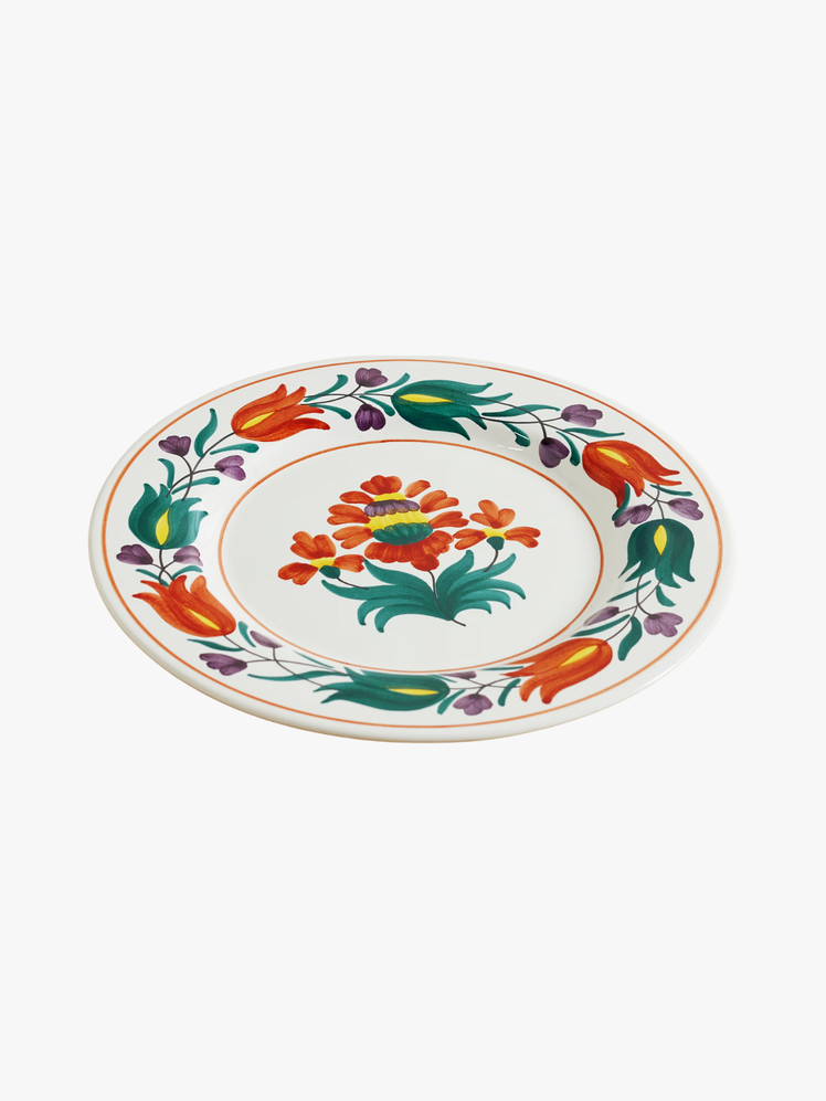 Cabana Lia 29.5cm Painted Ceramic Dinner Plate