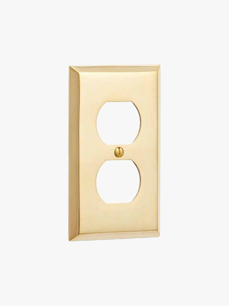 Brass outlet switchplate.