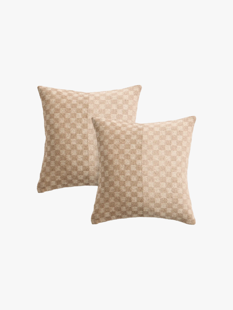 Pair of checkered Pillow Covers.