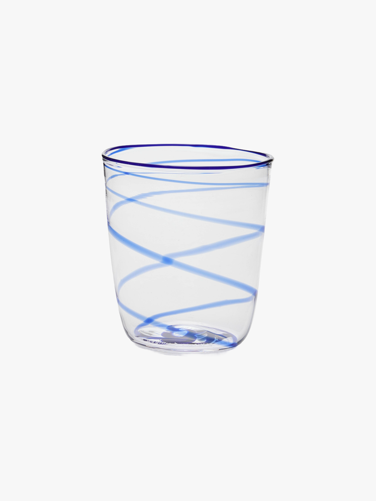 Handmade Striped Glass Tumbler.