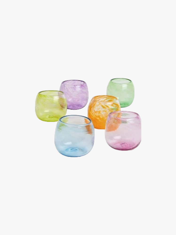 Stemless Wine Glasses  in various soft colors