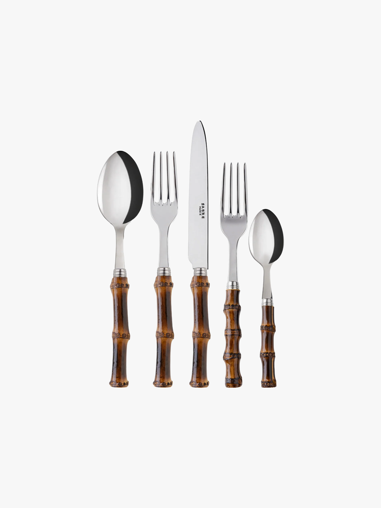 Dark Bamboo 5 Piece Place Setting