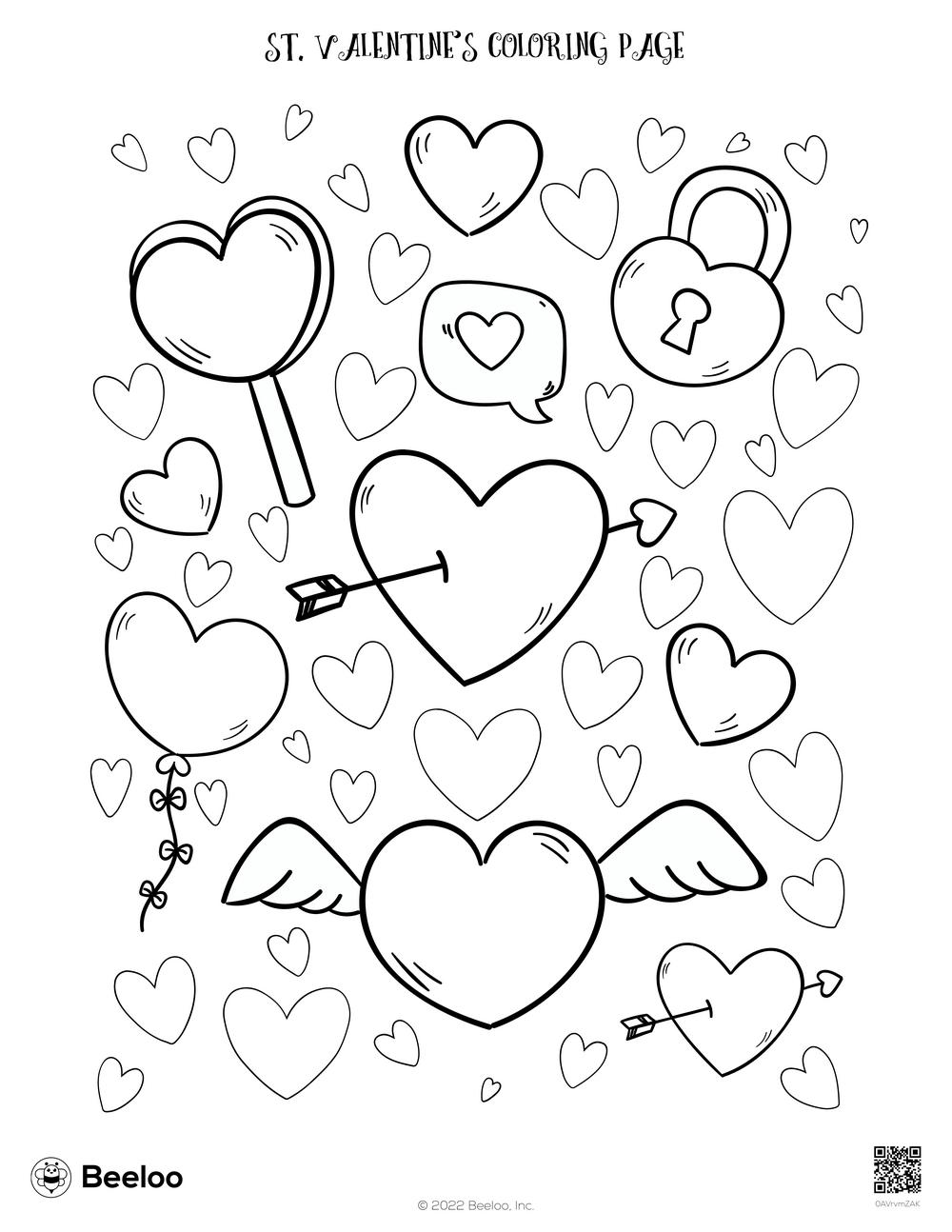 St. Valentine's Coloring Page