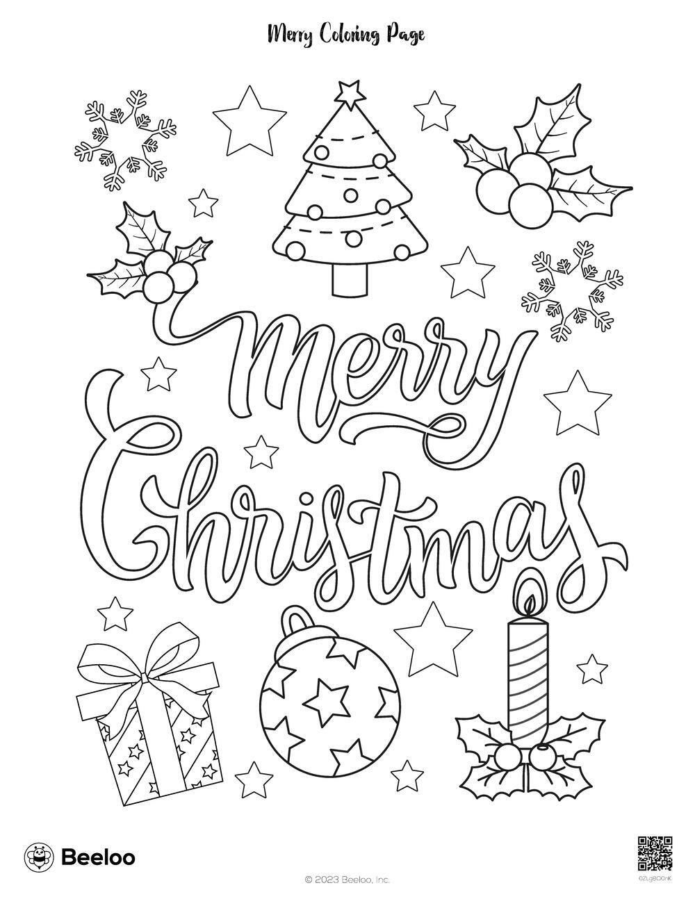 Merry Coloring Page