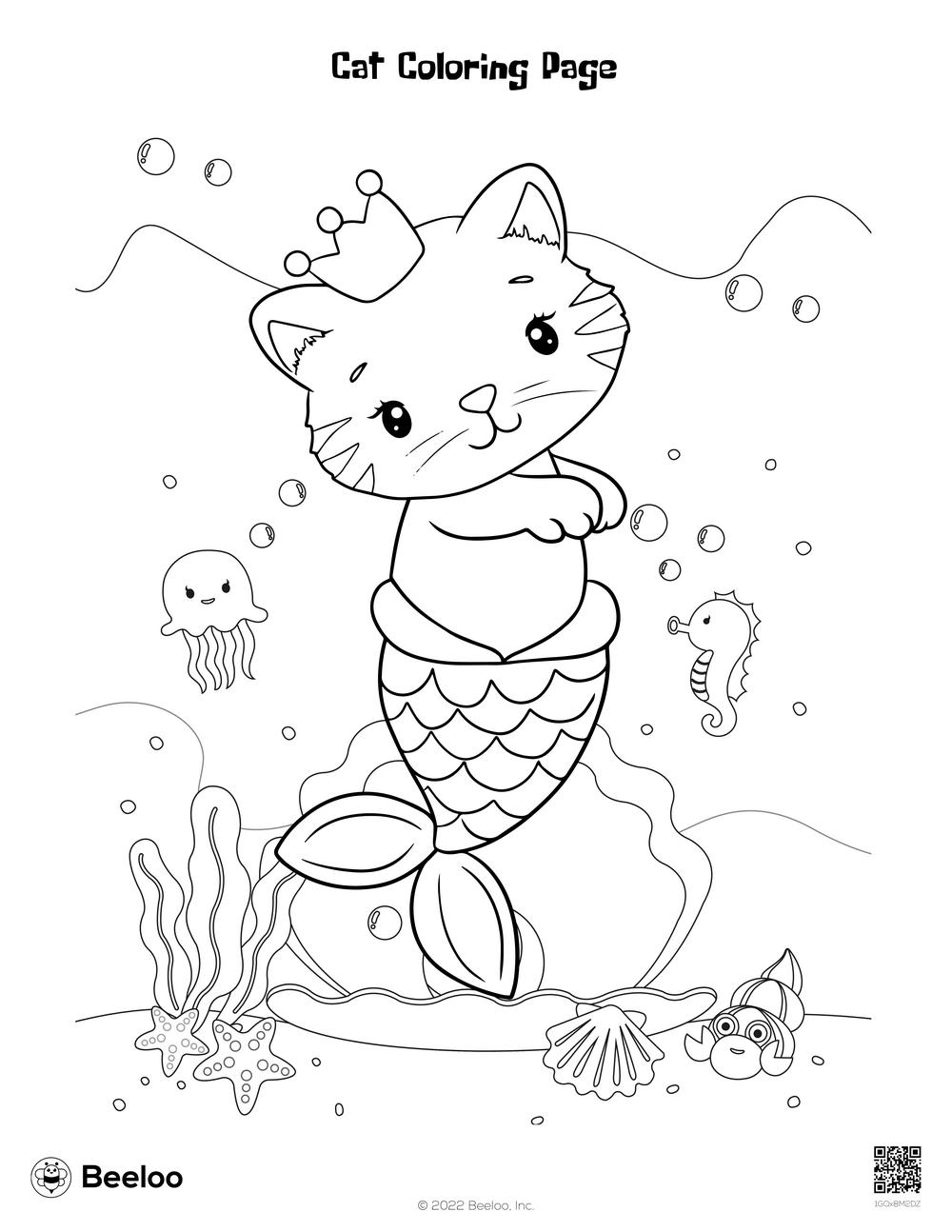 Cat Coloring Page