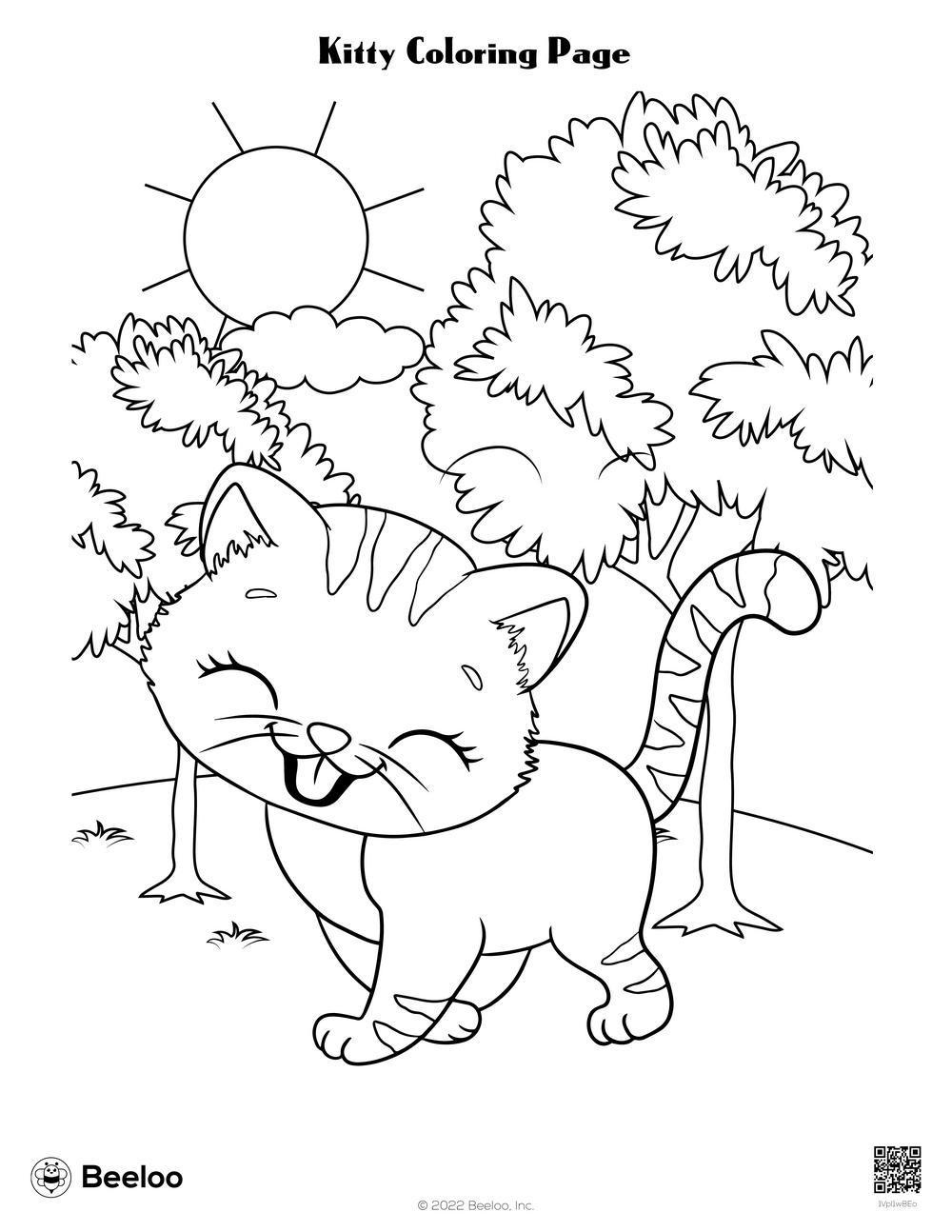 Kitty Coloring Page