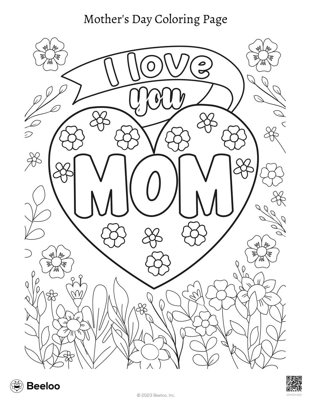 Mother's Day Coloring Page