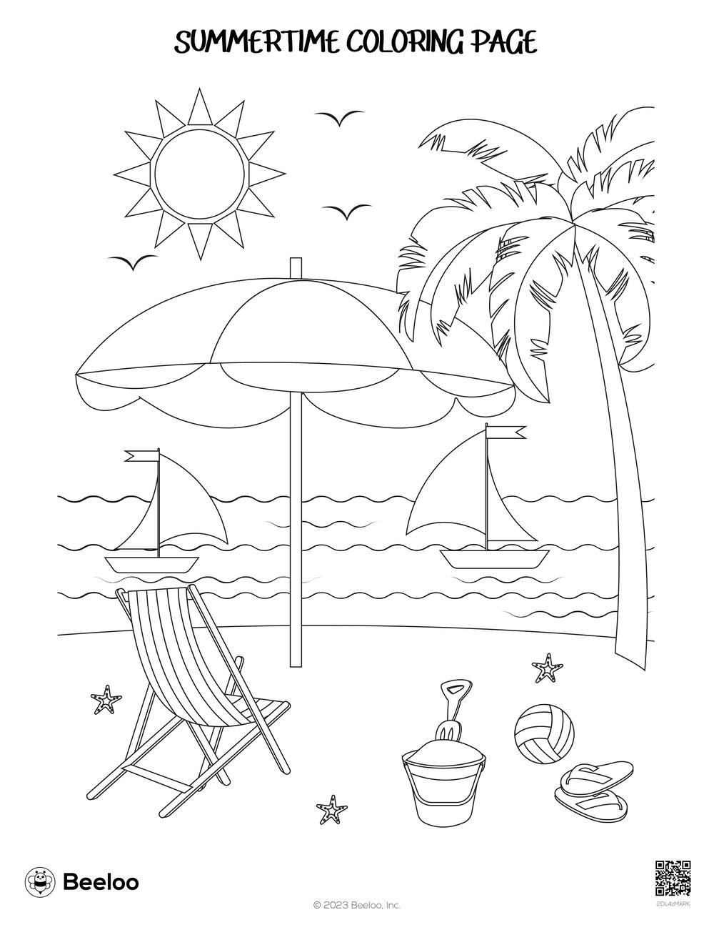 Summertime Coloring Page