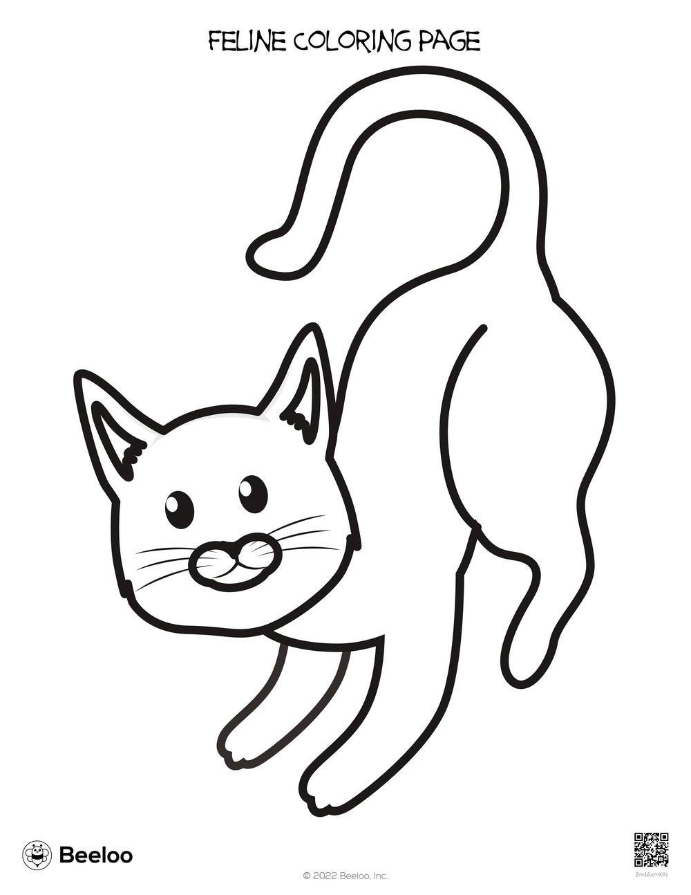 Feline Coloring Page