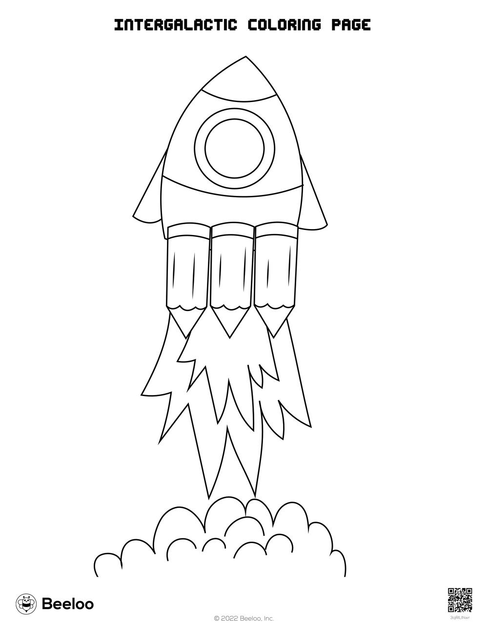 Intergalactic Coloring Page