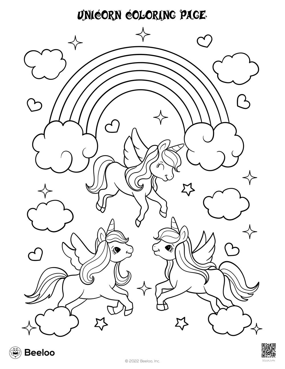 Unicorn Coloring Page