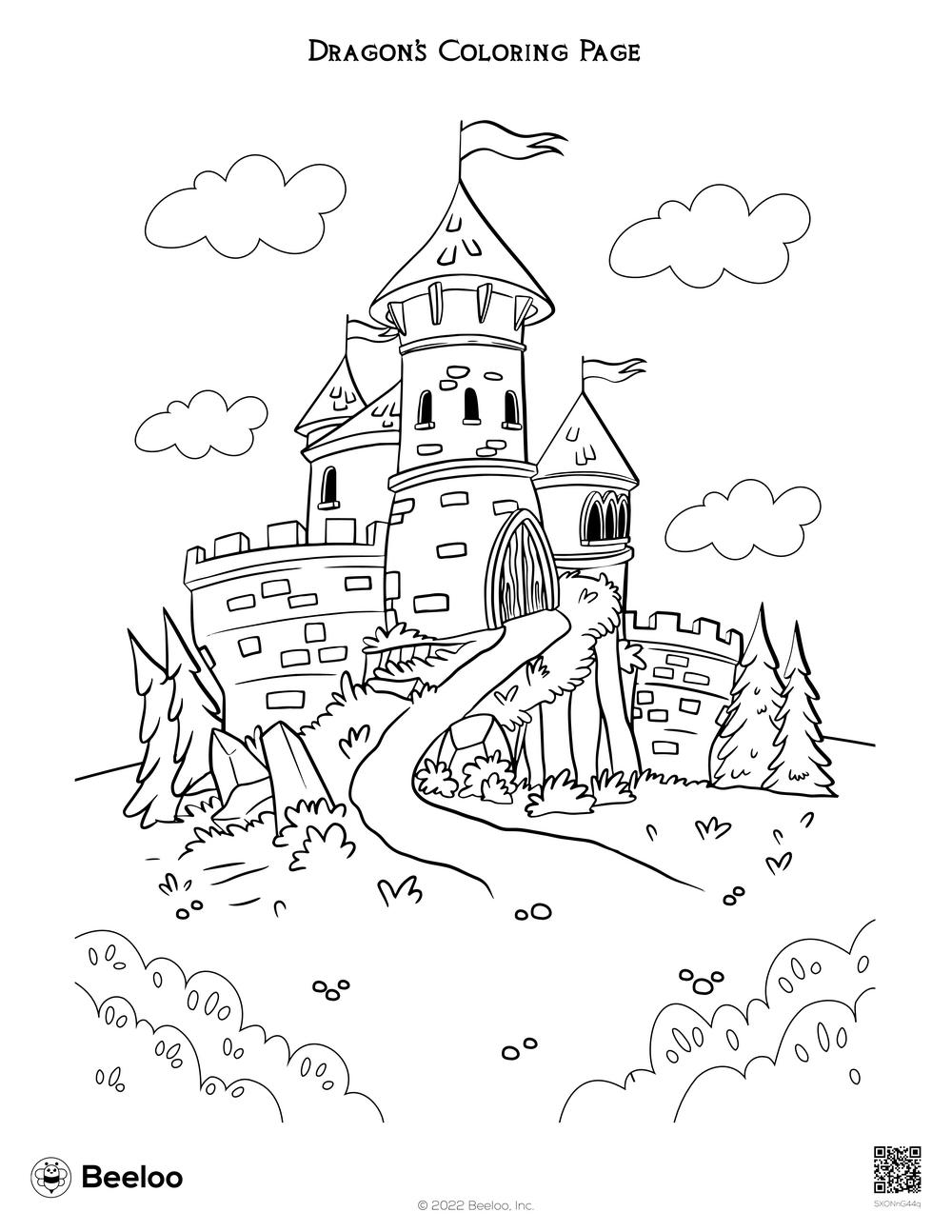 Dragon's Coloring Page