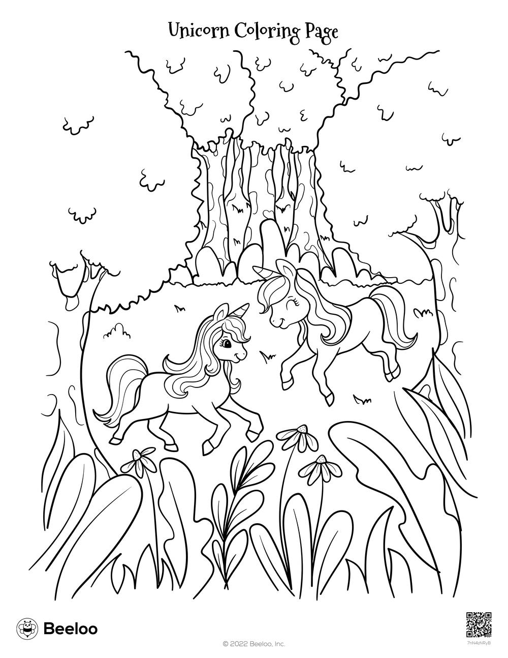 Unicorn Coloring Page