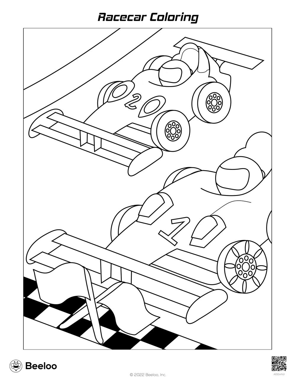 Racecar Coloring