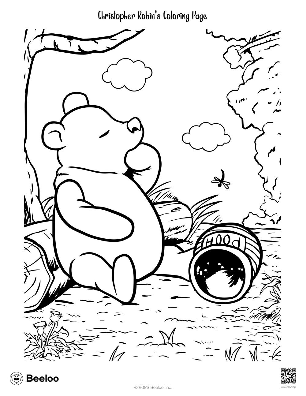 Christopher Robin's Coloring Page