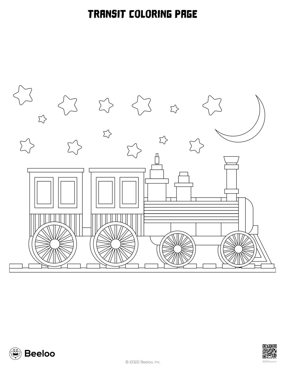 Transit Coloring Page