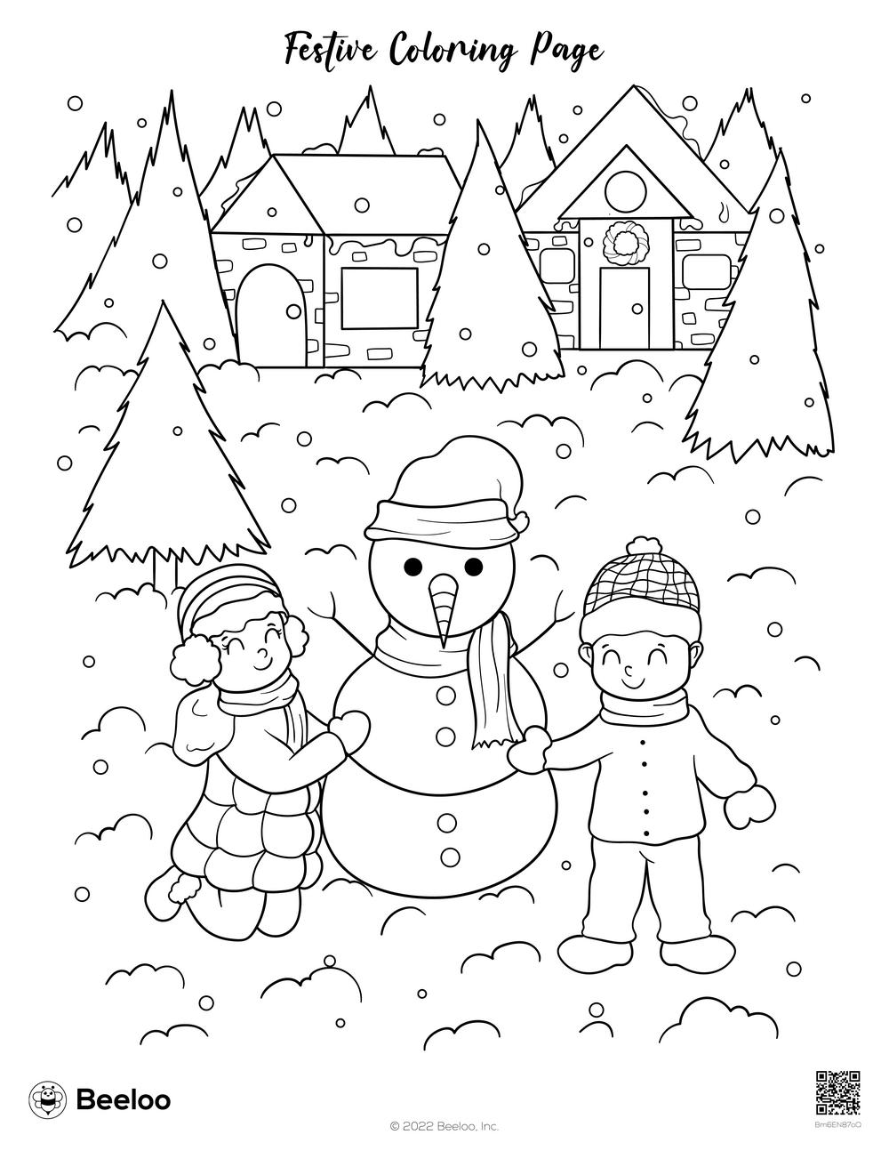 Festive Coloring Page