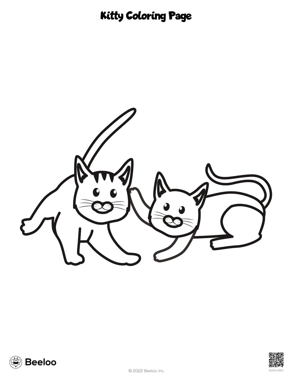 Kitty Coloring Page