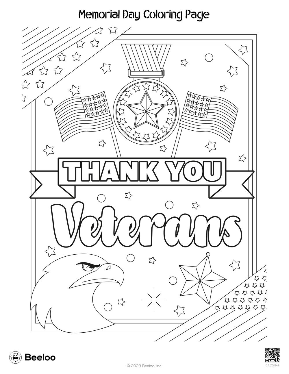 Memorial Day Coloring Page