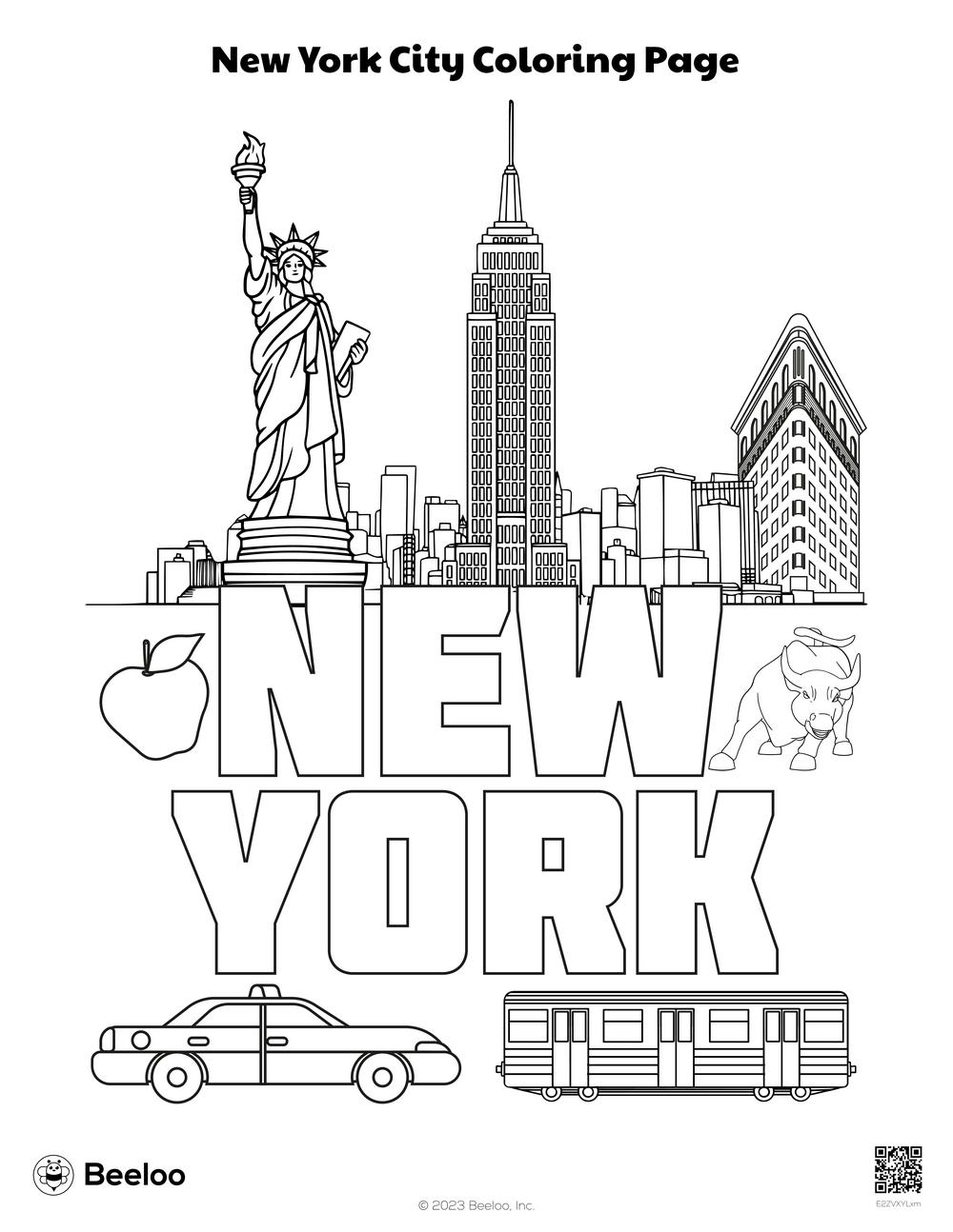 New York City Coloring Page