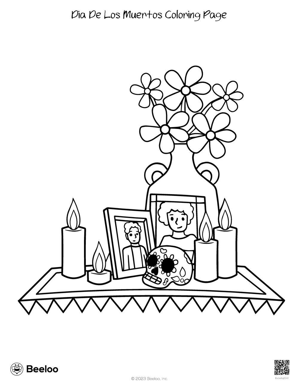 Dia De Los Muertos Coloring Page