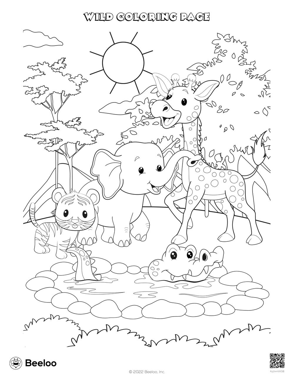 Wild Coloring Page