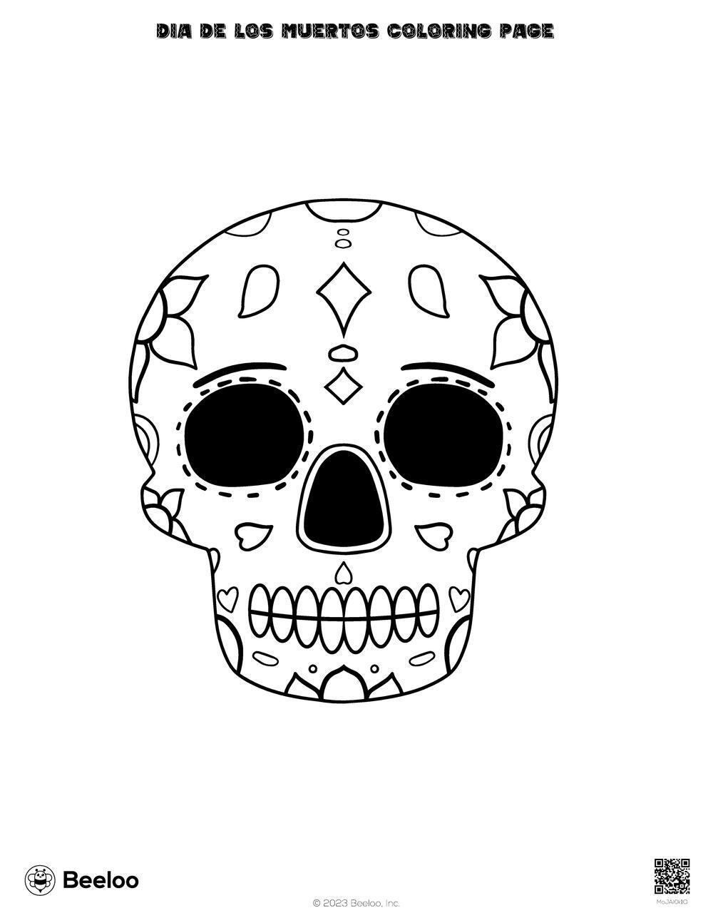 Dia De Los Muertos Coloring Page