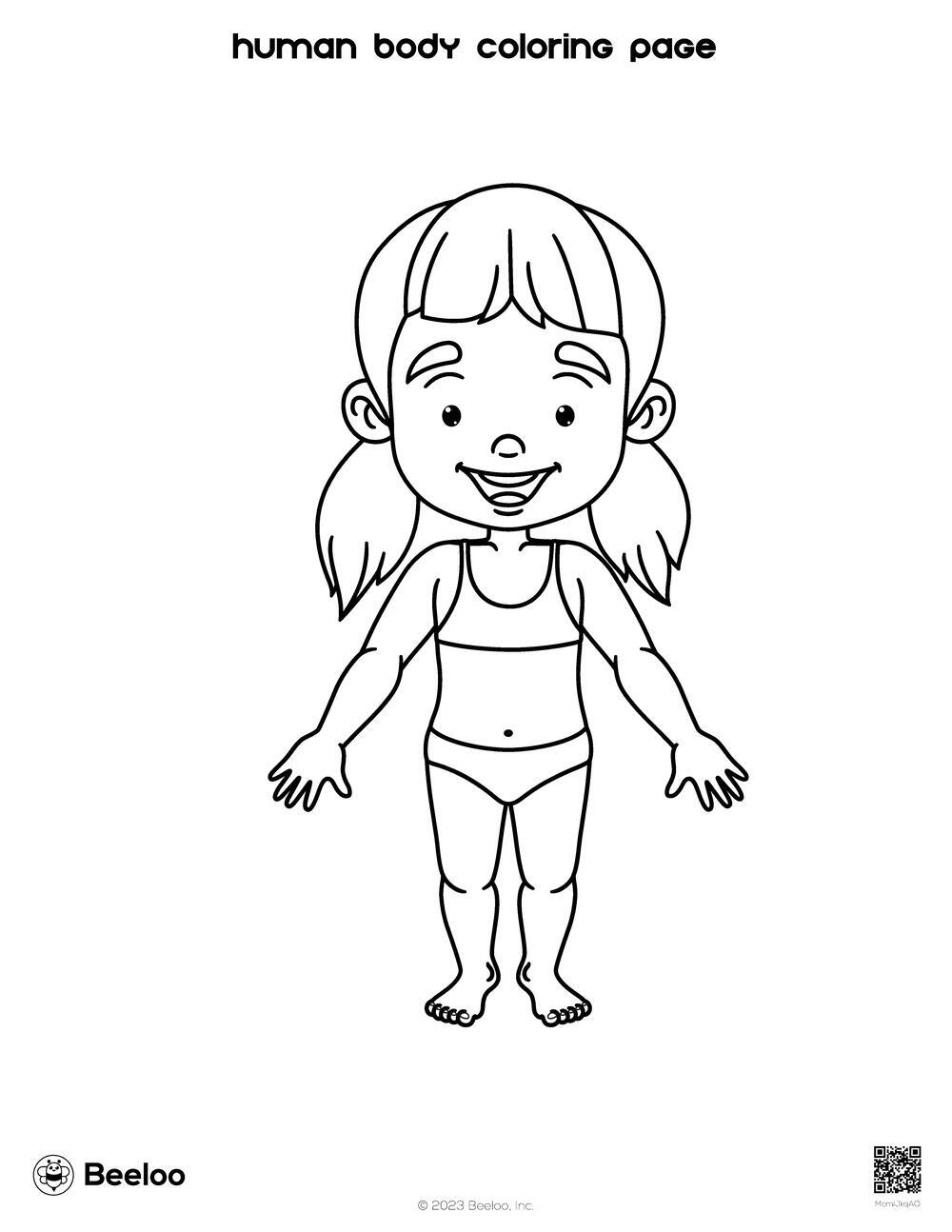 Human Body Coloring Page