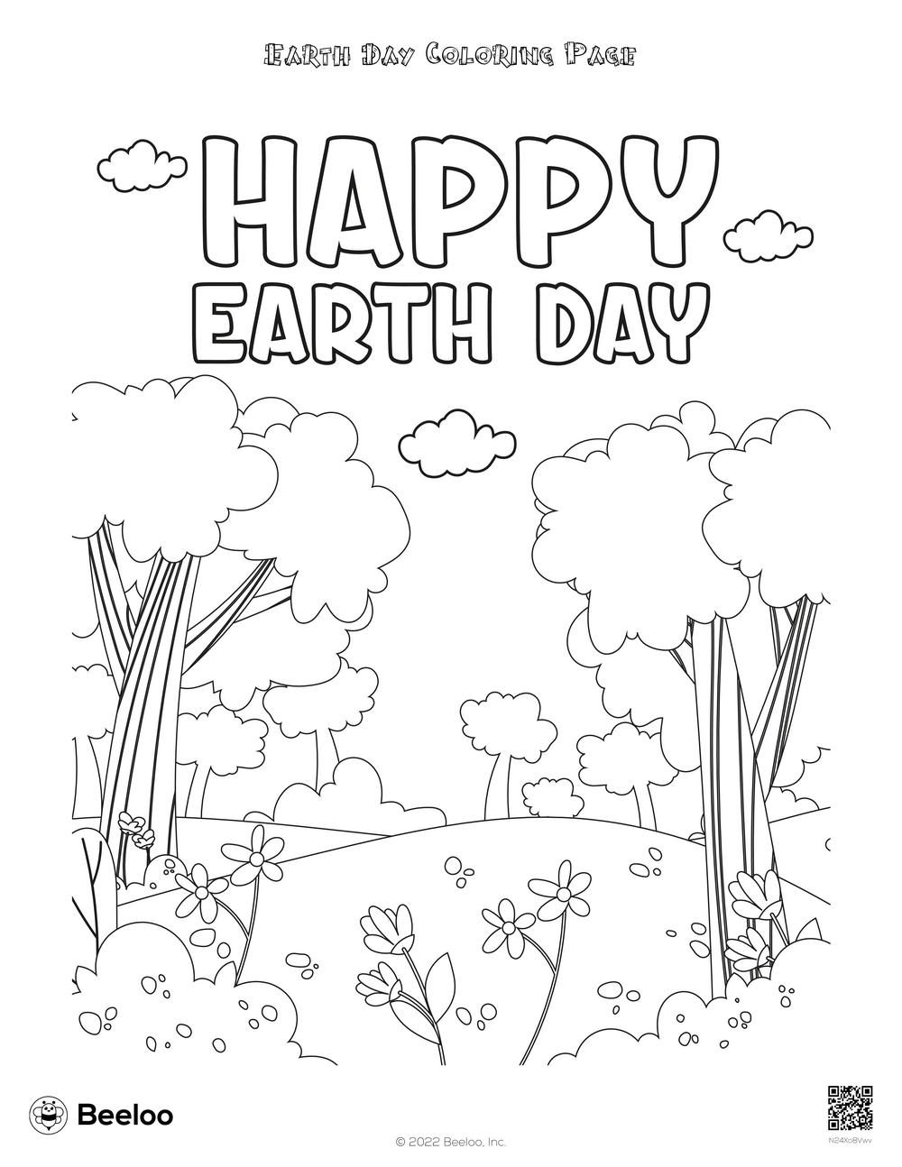 Earth Day Coloring Page