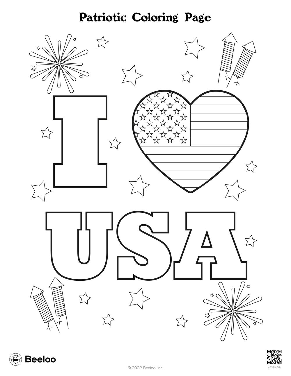 Patriotic Coloring Page