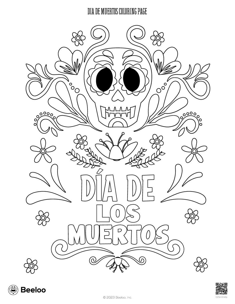 Dia De Muertos Coloring Page