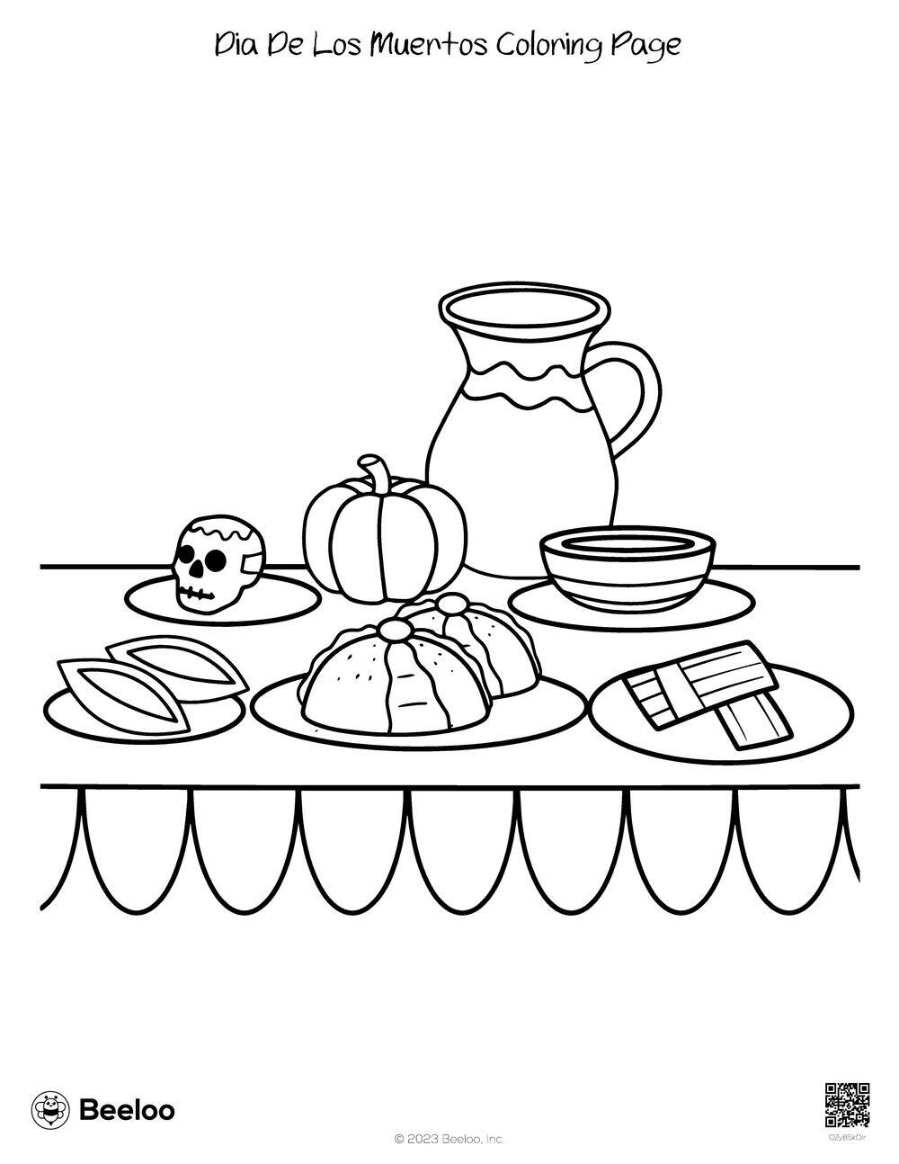 Dia De Los Muertos Coloring Page