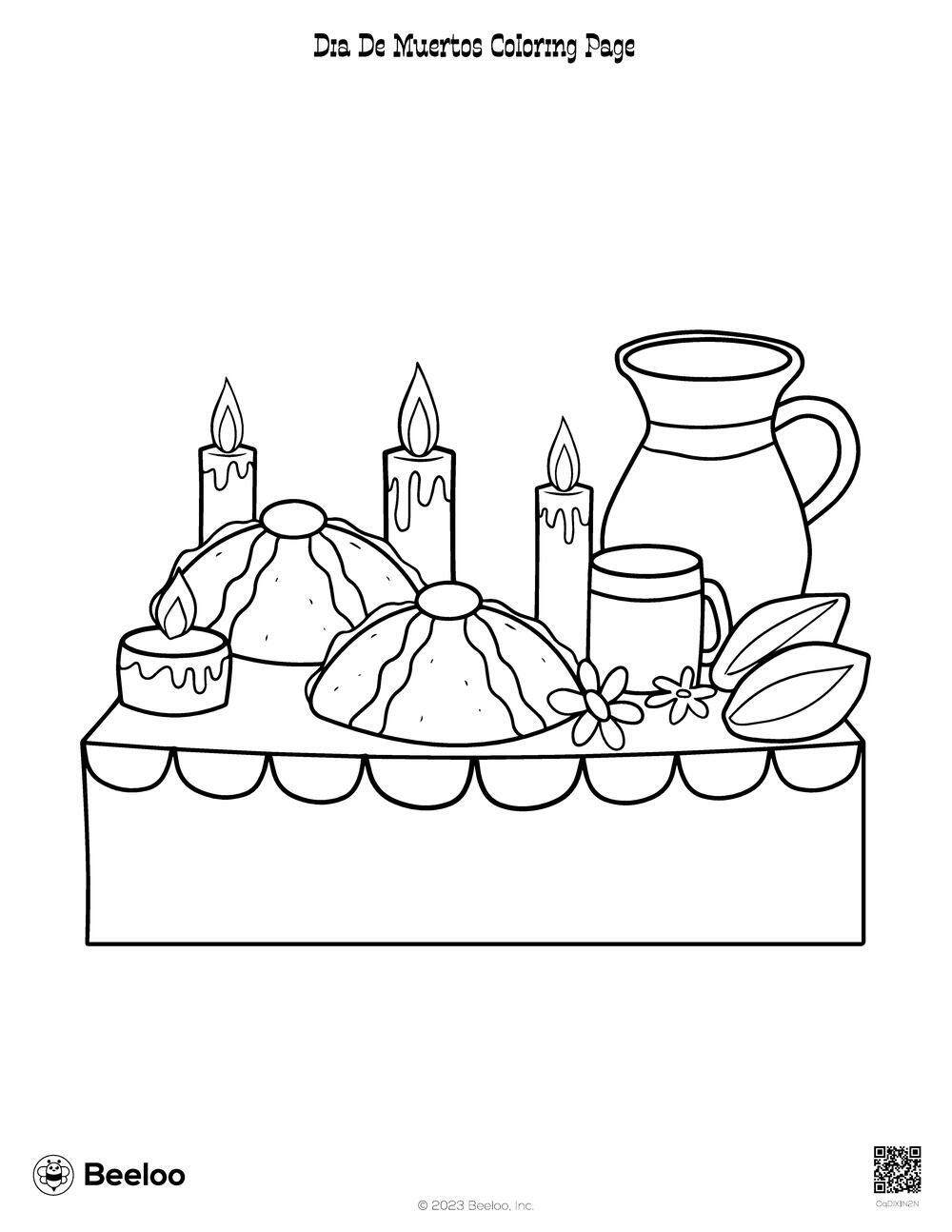 Dia De Muertos Coloring Page