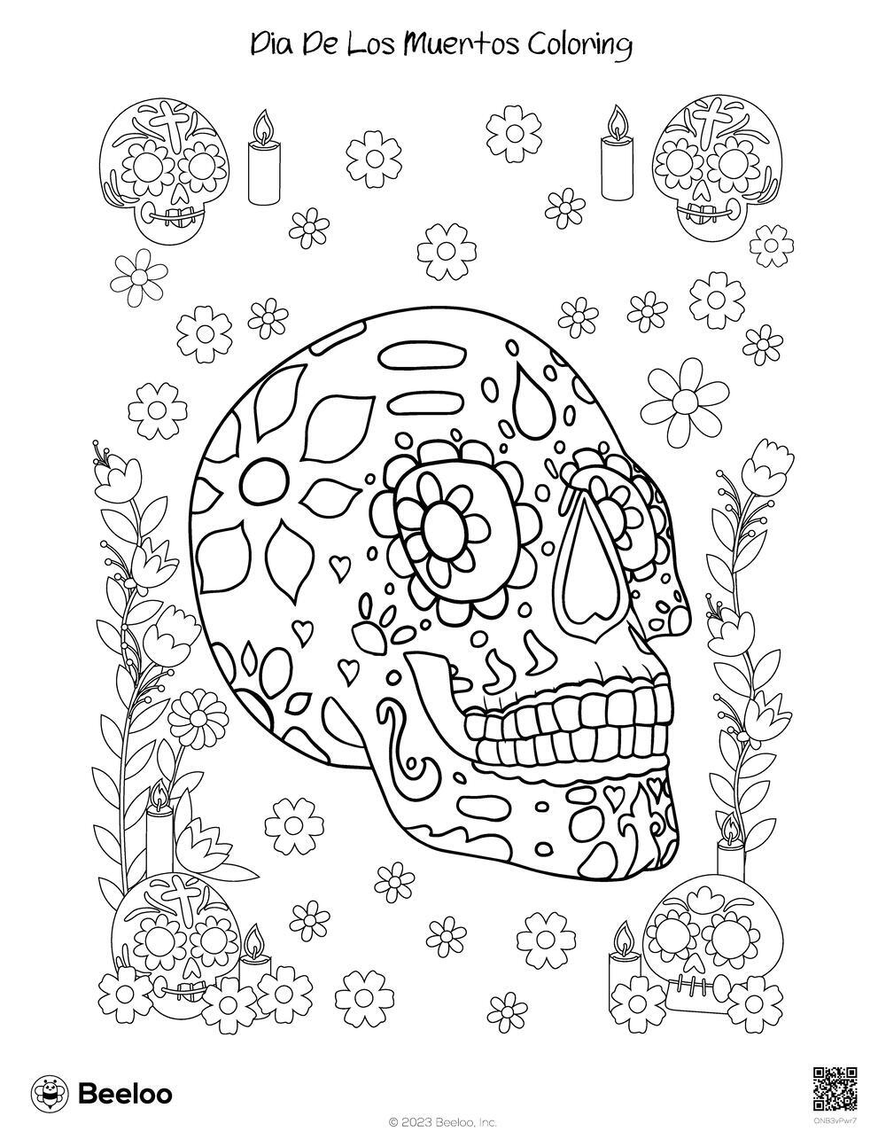 Dia De Los Muertos Coloring