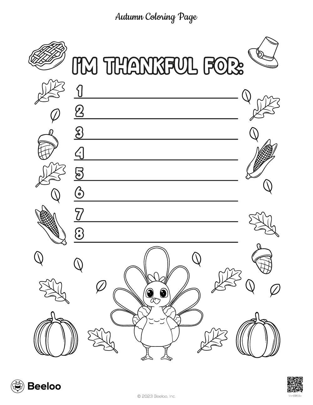 Autumn Coloring Page