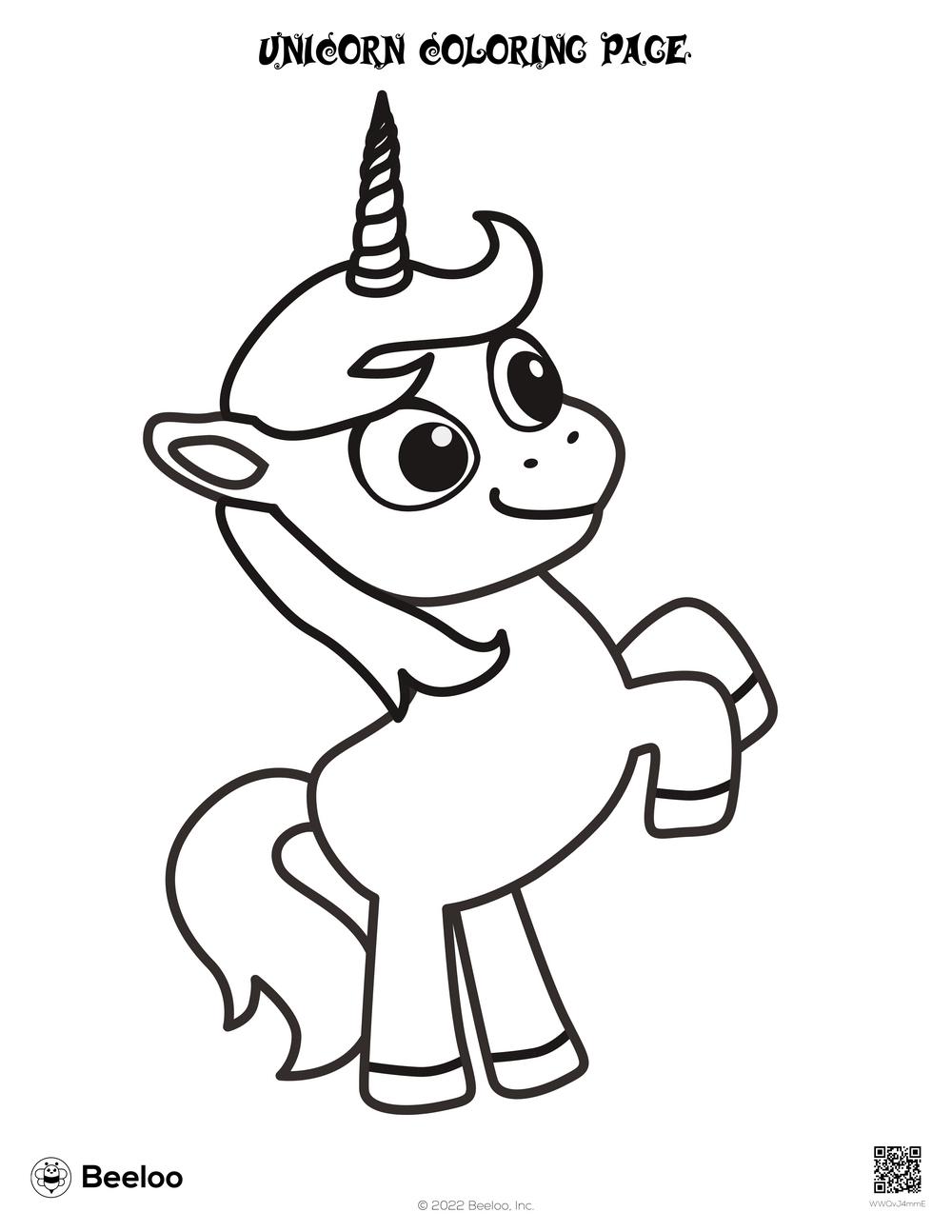 Unicorn Coloring Page